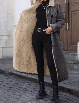 جينز بطانة فرو